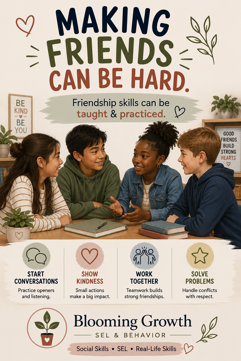 Friendship Skills Starter | 3-Lesson Social Skills Bundle for Ages 8–10