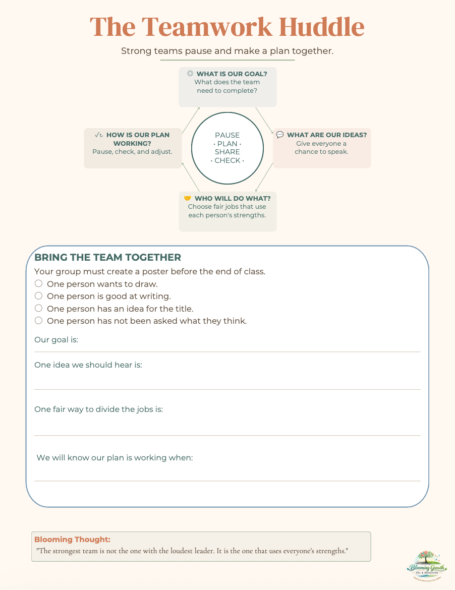 Lesson 7: Working Together as a Team – preview page