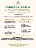 Managing Big Emotions Lesson 1: Understanding My Emotions - Ages 5-7