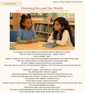 Lesson 2: What Makes a Good Friend? - Listening Beyond the Words