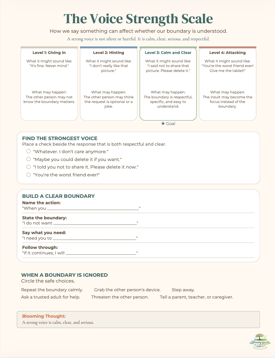 Lesson 6: Standing Up for Myself Respectfully – preview page