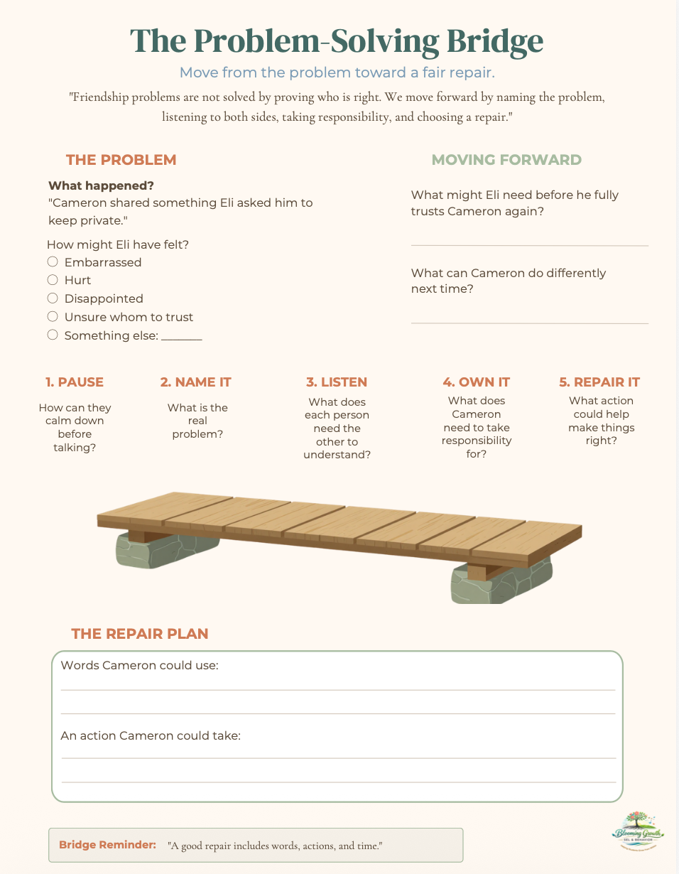 Lesson 3: Solving Friendship Problems – The Problem-Solving Bridge preview page
